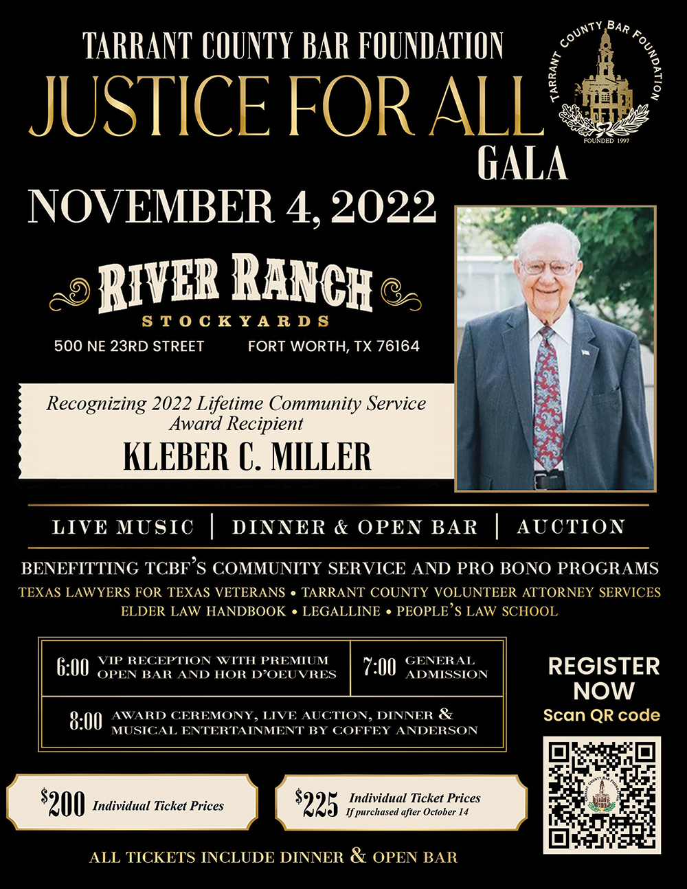Justice for All Gala flyer