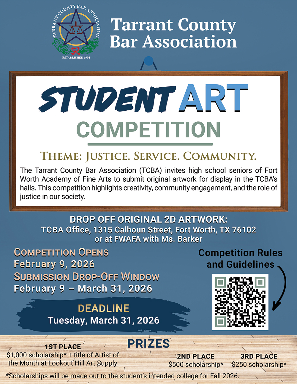 Student Art Competition flyer